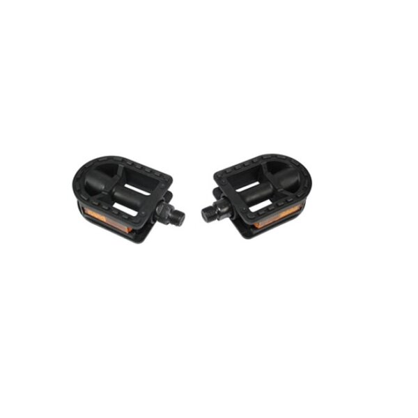 Kinder-Fahrrad Pedal Kunststoff, Set links & rechts, schwarz