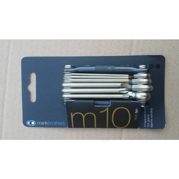 Crank Brothers Multi 10 / M10 Miniwerkzeug / Faltwerkzeug, dunkelgrau, NEU