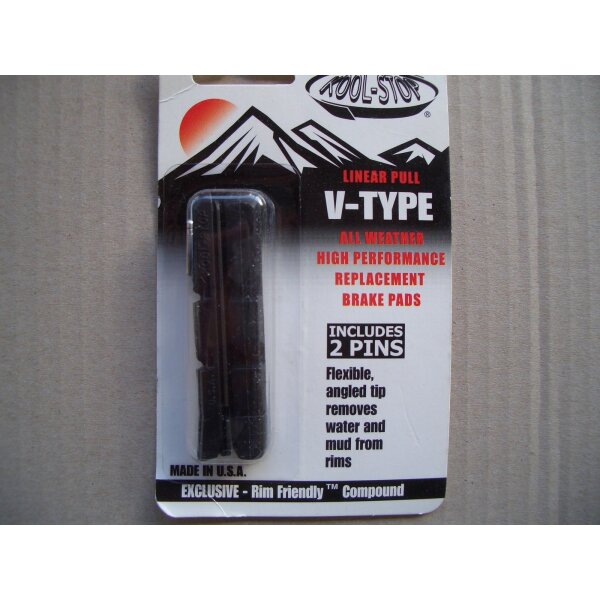 Kool Stop V-Type Bremsbelag / Bremsgummi für V-Brake Cartridge, NEU