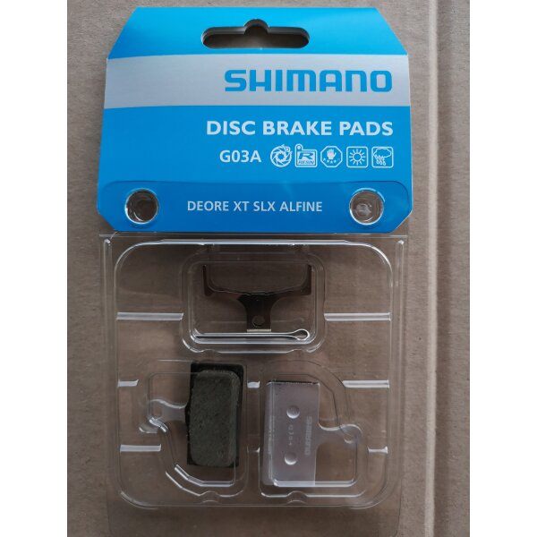 Shimano G03A Bremsbelag für Scheibenbremsen inkl. Feder und Splint, OVP